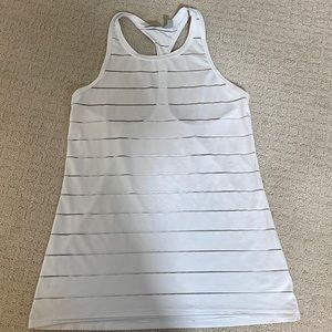 Athleta white racer back tank top XS